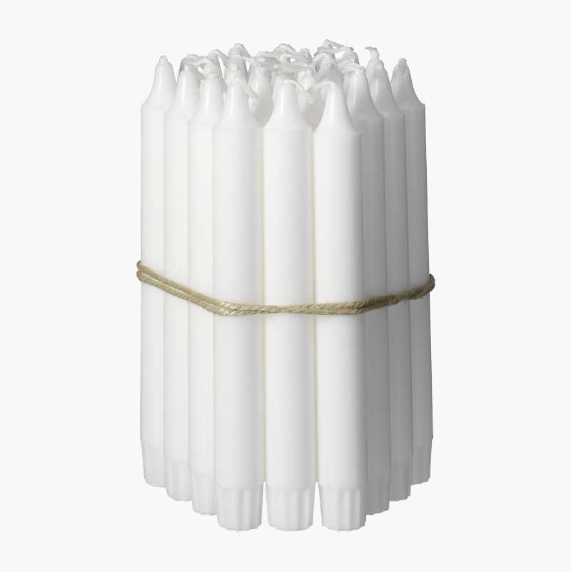 Kronelys av stearin, 19 cm, 20-pk. - Biltema.no