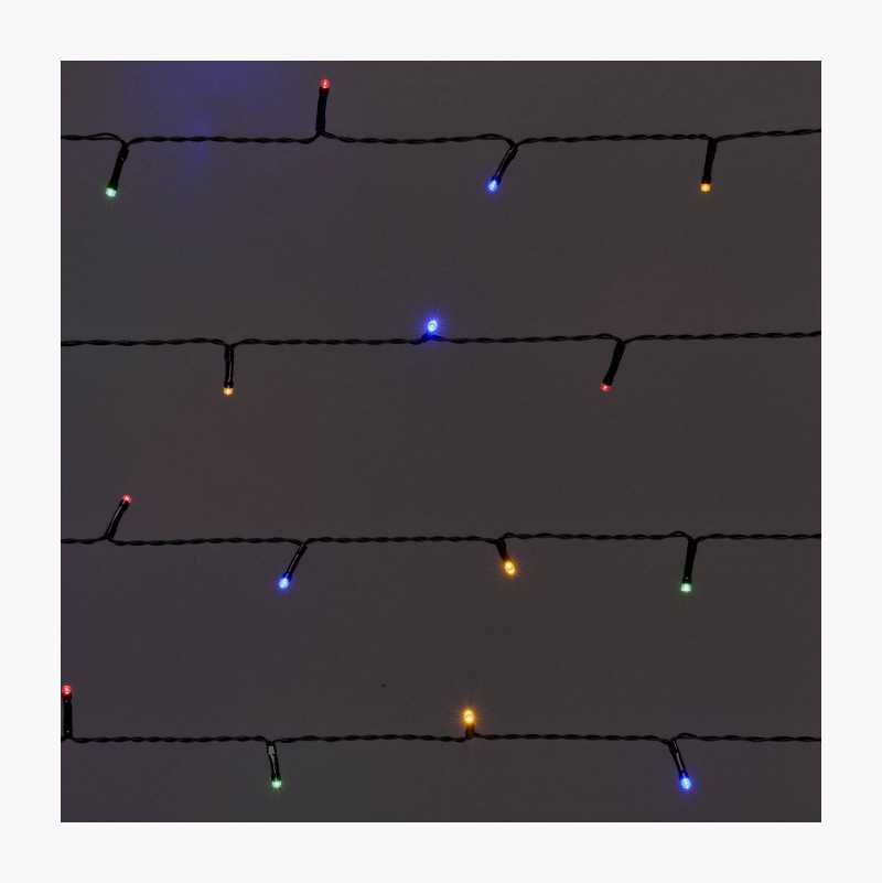 Battery-powered string light, 50 LEDs, multi-colour - Biltema.se