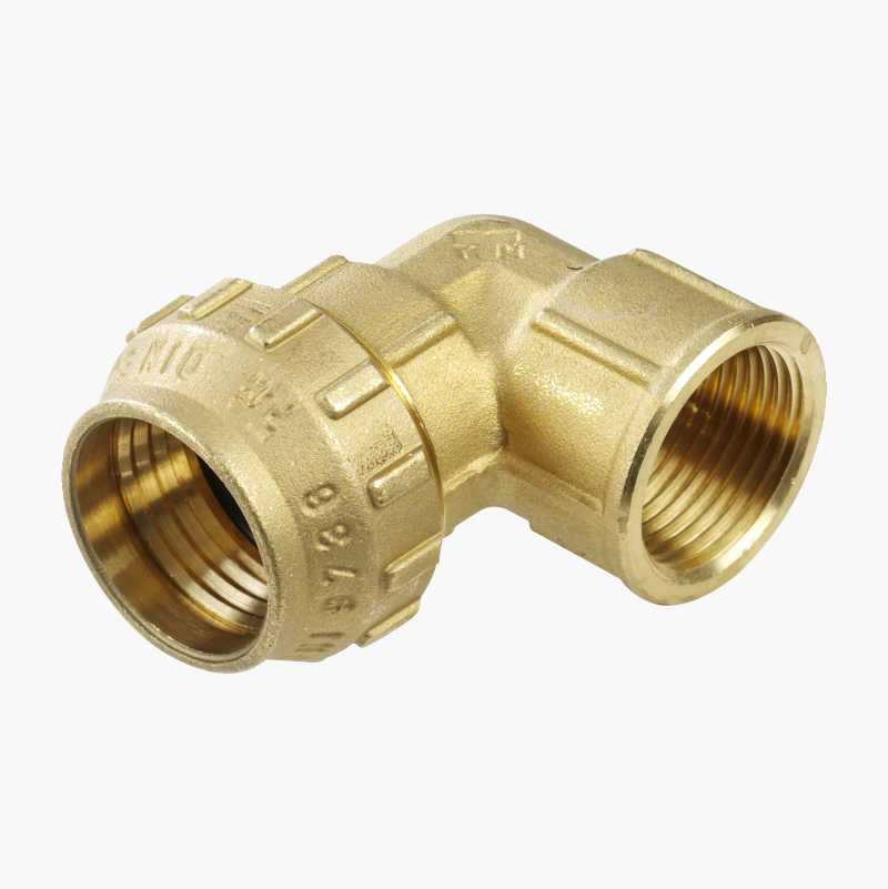 PEM coupling, angled 90˚, 25 mm x 3/4