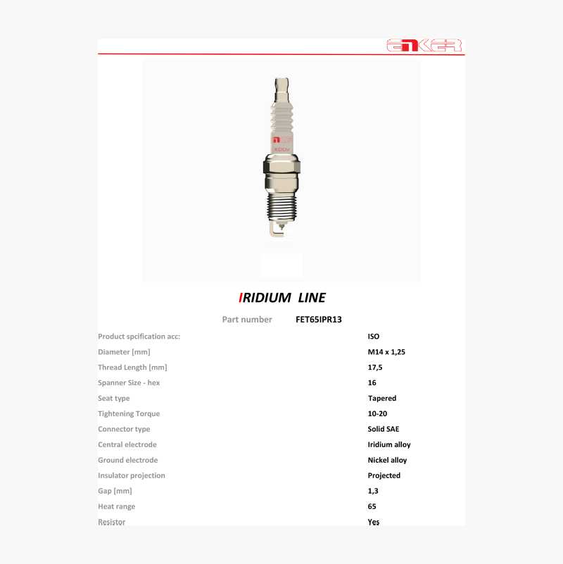 Spark plug FET65IPR13