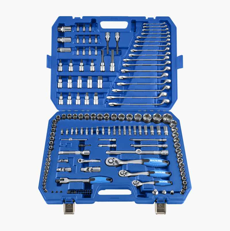 Socket set 1/4”, 3/8”, 1/2”, 166 parts - Biltema.no
