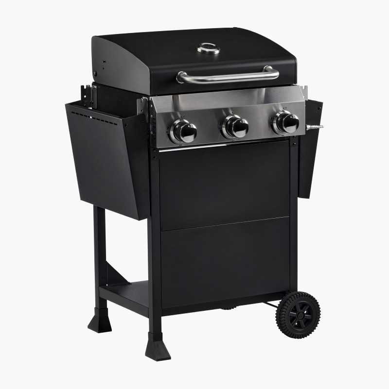 Gas grill, 3 burners, 10,5 kW - Biltema.no