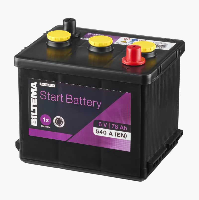 Startbatteri AMF, 6 V, 78 Ah - Biltema.se