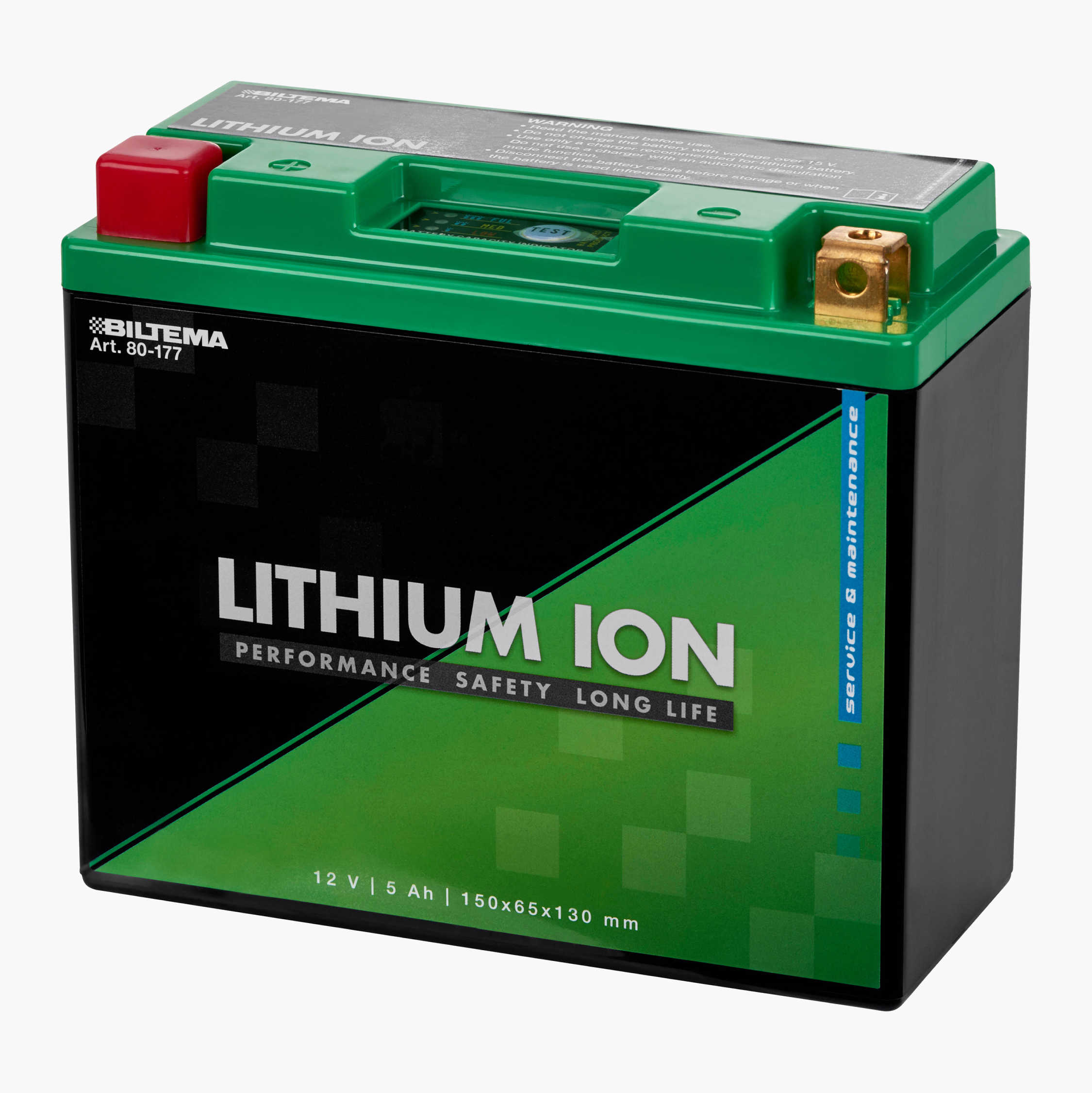 pilot forlade nødvendig Litiumbatteri Litium LiFePO4, 12 V, 5 Ah, 150 x 65 x 130 mm - Biltema.dk