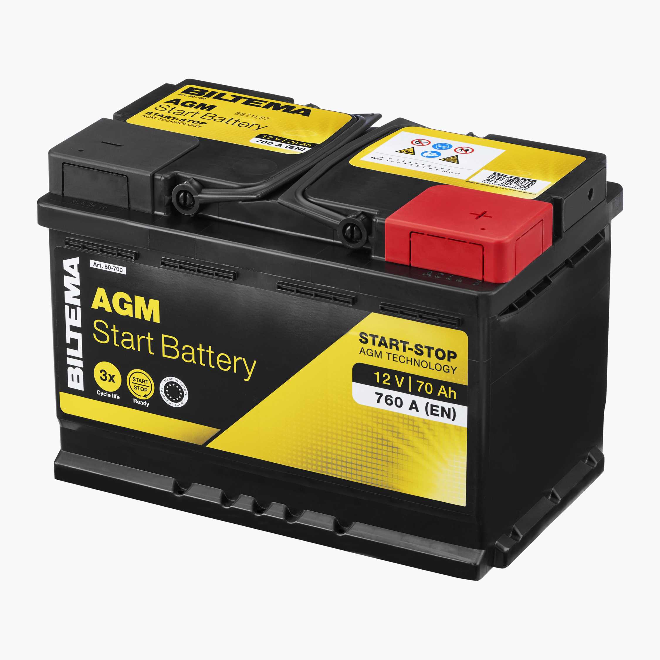 AGM battery 70AH 760A