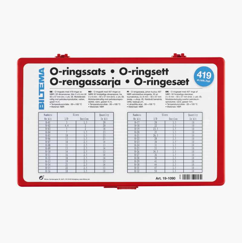 O-ringe, 419 stk. - Biltema.dk
