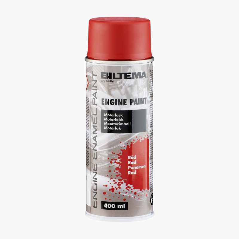 Motorlack, röd, 400 ml - Biltema.se