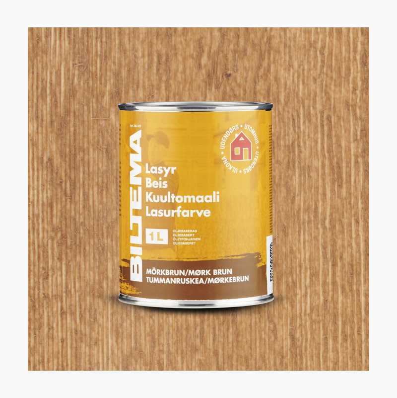 Glazing paint, dark brown, 1 litre - Biltema.dk