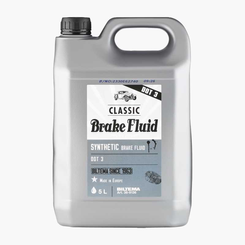 Brake fluid DOT 3 for vintage vehicles, 5 litre Biltema.fi