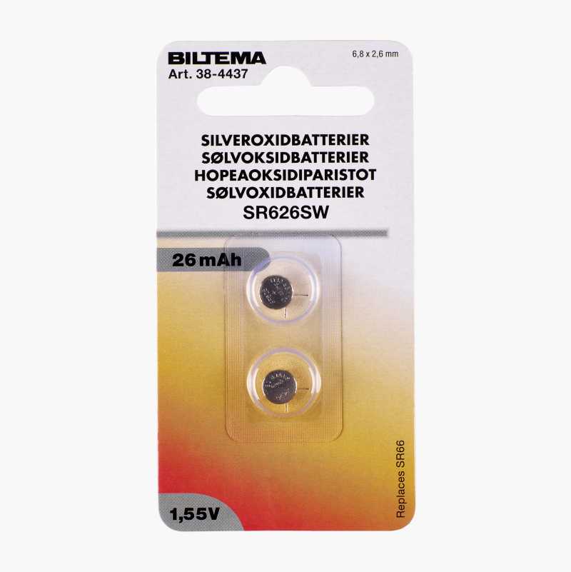 SR626SW Silveroxidbatteri, 2 st. - Biltema.se