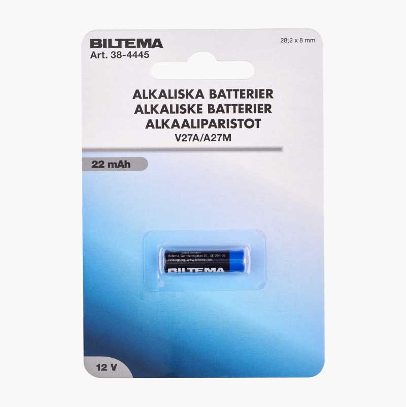 V27A/A27M, Alkaliparisto, 12 V - Biltema.fi