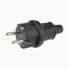 Grounded plug, rubber