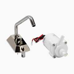 Water faucet with pump