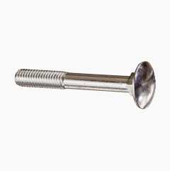 Carriage bolts, stainless steel, 25-pack