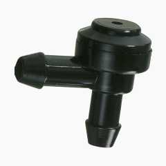 Elbow pipe with check valve, 2-pack