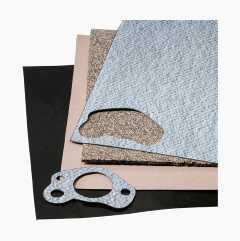 Gasket material in rubberised cork, sheet, 250 x 500 x 1,5 mm