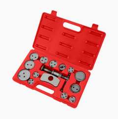 Brake piston tool kit, 15 parts