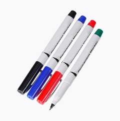 Marker pens, extra-thin, 4-pack