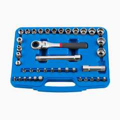 Socket and Spanner Set, open drive, 40 parts