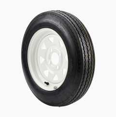 Pneumatic rubber wheels with steel rims, 4,80 x 12″