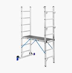 Combination ladder with platform