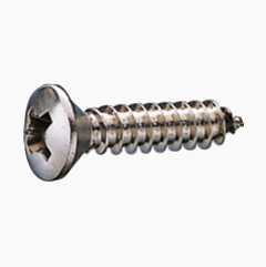 Metal screw raised countersunk, stainless A4