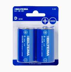 D/LR20 Alkaline Batteries, 2-pack