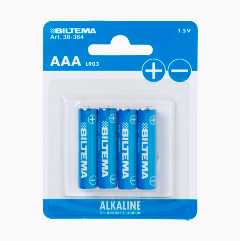 AAA/LR03 Alkaline Batteries, 4-pack