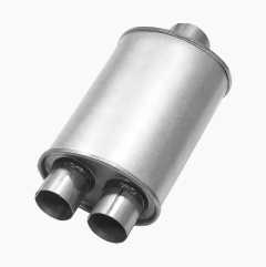 Ljuddämpare, aluminiserat stål, 64/76,5 mm