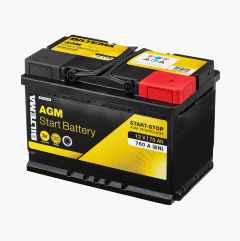 Startbatteri AGM, 12 V, 70 Ah 