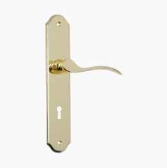 Inner door handle, long sign, brass