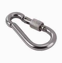 Carabiner with screw locking
