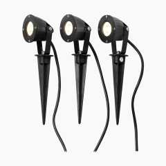 Puutarhavalaistus, LED, 3 kpl