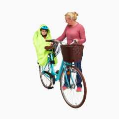 Rain poncho for child bicycle seat