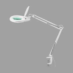 Work lamp with magnifier