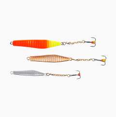 Ice fishing lures, vertical