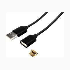 USB-kabel med magnetisk tilkobling, 1 m
