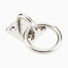 Stowage bracket with ring, stainless
