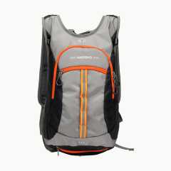 Backpack, 15 l, grey/black/orange