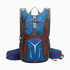 Backpack, 15 l, blue/black/red