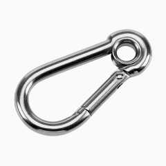 Carabiner with eyelets