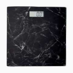 Bathroom scale with marble pattern