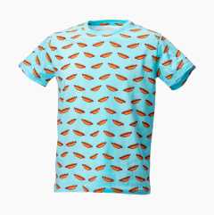 T-shirt “Biltema Hot Dog”, turquoise