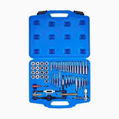 Thread tool and screw extractor set, 56 parts