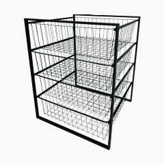 Wire basket with stand, 55 cm