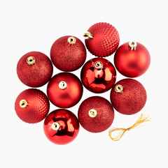 Christmas Tree Balls, 10 pcs.