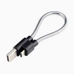 USB-kabel med Typ C kontakt, 0,18 m