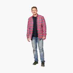 Flannel shirt, lined,  red/black