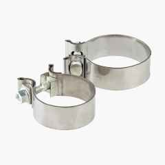 Exhaust clamp, stainless, 51 mm