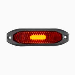 Side marker with orange position light and reflector, 127 x 38 mm